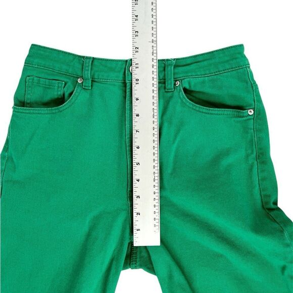 H&M Divided Kelly Green Wide Leg High Waisted Jeans Size 8 - Picture 5 of 6